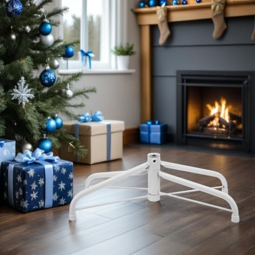 Detachable Holiday Tree Stand Iron Base for Fake Trees White
