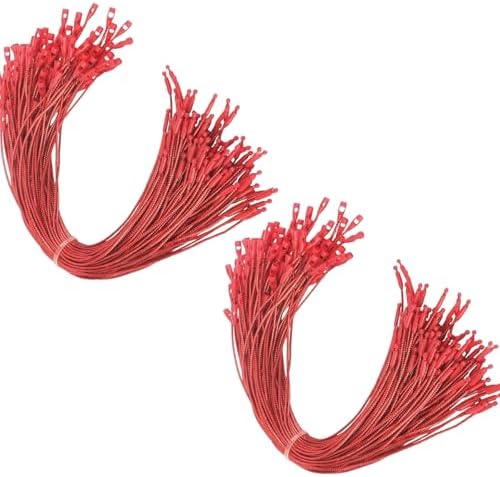 Christmas Ornament Hangers String 200Pcs Ribbon Hook Rope Pre Cut with Clip Locking for Hanging Decors Christmas Hangers