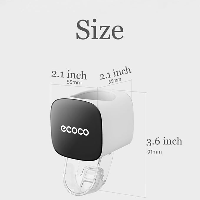2 Pcs Toothpaste Dispensers Semi-Automatic Toothpaste Hands Free Squeezer Holder for Kids and Adults, Self-Adhesive Sticker Wall Mount Toothpaste Squeezer for Family Bathroom