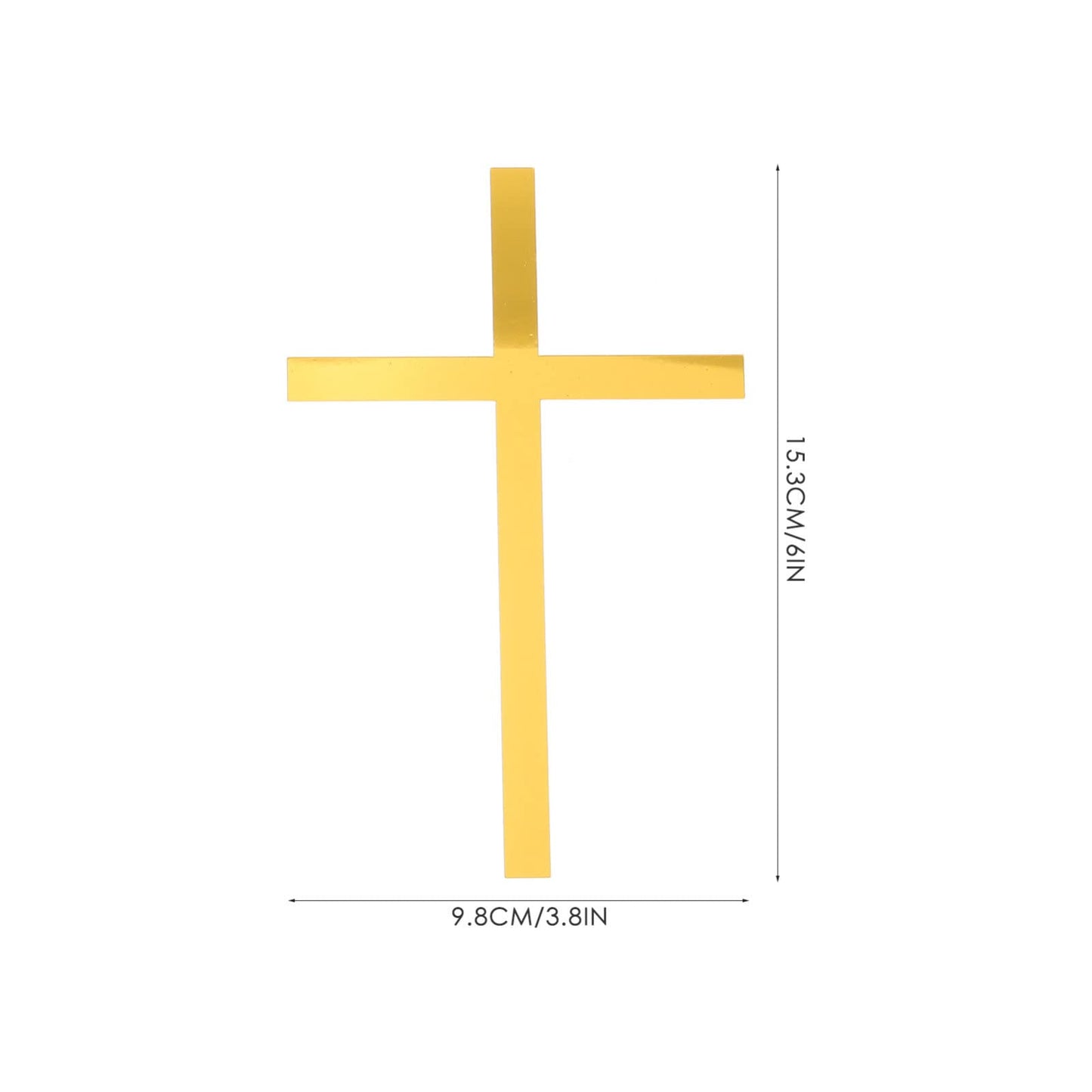Gadpiparty 10pcs Gold Cross for Cake, Cross Cake Topper Baptism, Wedding Party Props Baptism Dessert Toppers Creative Inserts for Birthday Anniversary Cupcakes