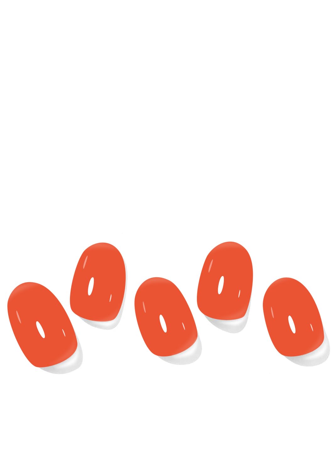 Semi Cured Gel Nail Strips, Neon Orange 20pcs Adhesive UV Sticker, Wraps for Home Manicure DIY