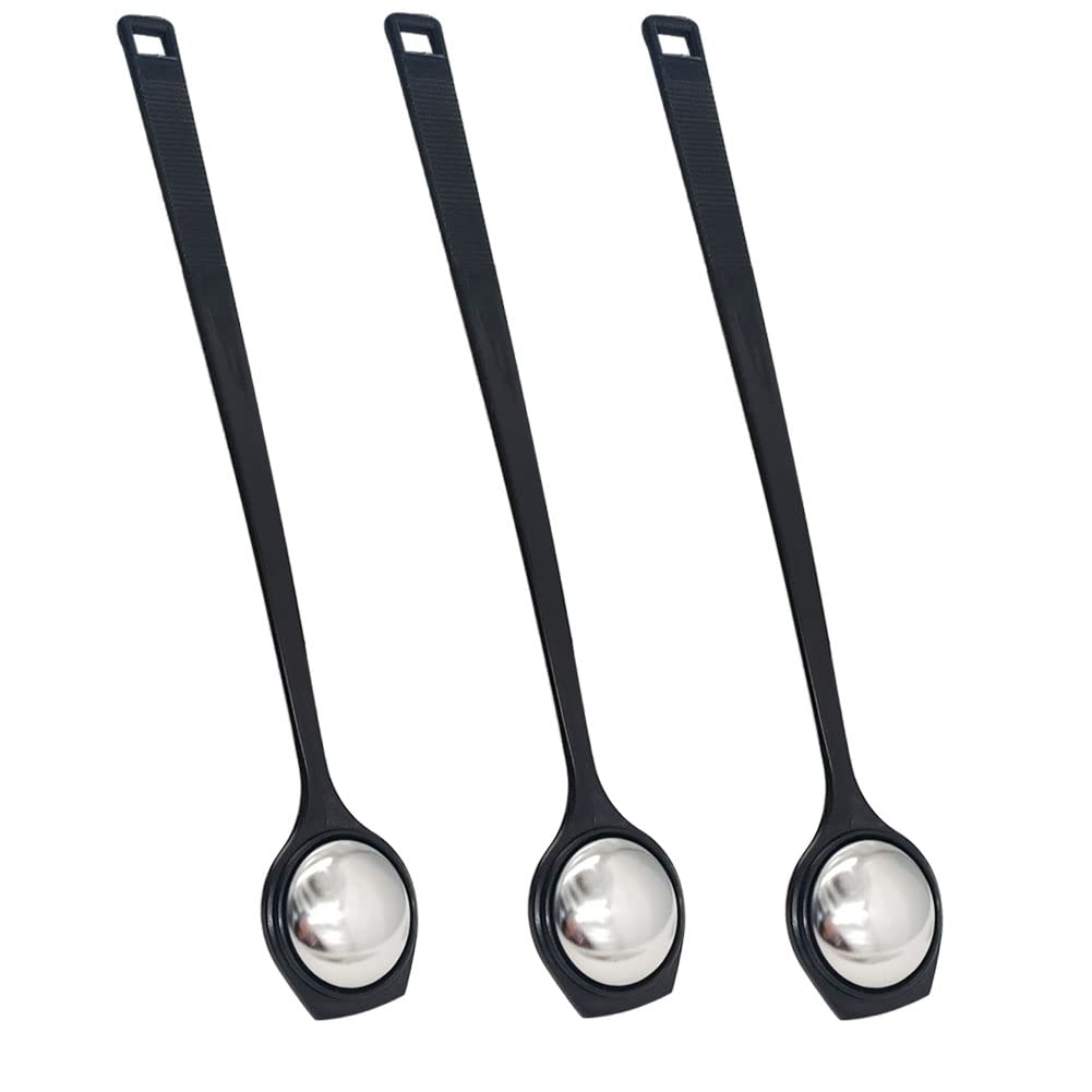 Ice Tapper，JfwuHap 3 Pcs Ice Mallet,Stainless Steel Ice Tapper,Ice Picks,Ice Crusher,Stainless Steel Tapper,Mallet Tool for Cocktails(Black)