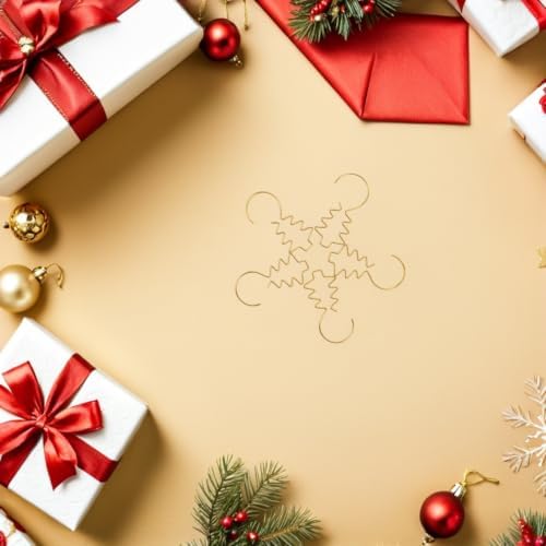 Abaodam 100pcs Gold Metal Wire Ornament Hooks for Mini Decorations