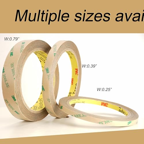 3M Double Sided Tape Heavy Duty Made of 300LSE 0.75"×36Ft Clear Mounting Tape Removable for Electronics Scrapbook LED Poster Art Craft - size: 0.75"×36Ft