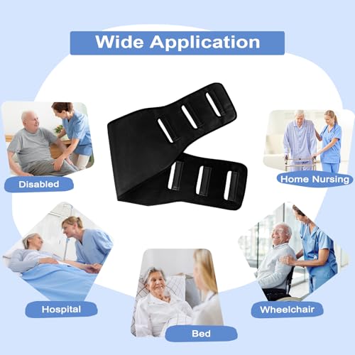 Transfer Belt Transfer Sling - Padded Gait Belt - Heavy Duty Patient Lift, Mobility Standing and Lifting Aid for Disabled, Elderly, Injured - Safely Move from Bed and Wheelchair(Black) - color: Black 2