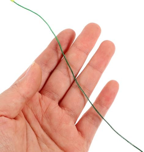 400pcs Christmas Ornament Hangers with Snap Locking Fasteners, 20cm Precut Ribbon Hanging Ropes for Holiday Decoration, Green Metallic Strings for Christmas Tree Bauble Hooks