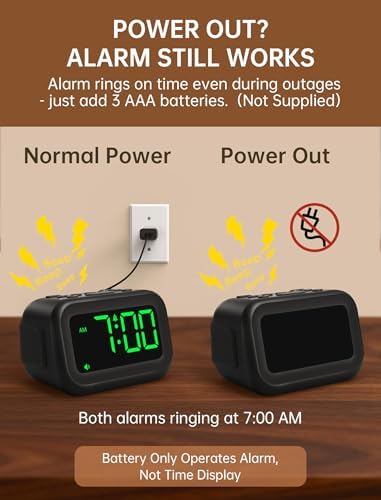 AuroraCalm Extra Loud Alarm Clock: 115dB On-Time Wake-Up
