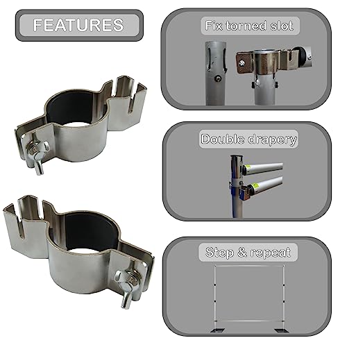 Pipe and Drape Backdrop Portable Photobooth Wedding Party Convention Tradeshow Kit Framework ONLY (ADJ Step & Repeat) - size: ADJ Step & Repeat