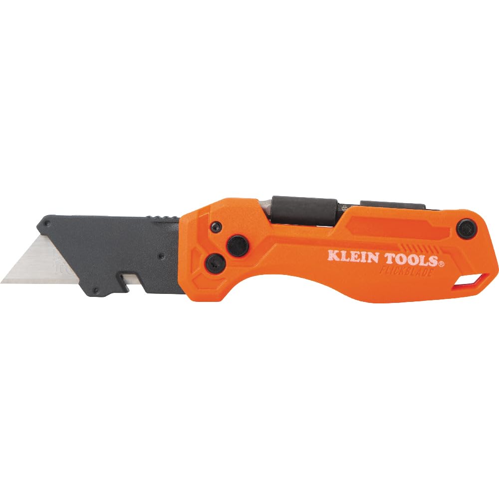 Klein Tools Folding Utility Knife with Impact Driver, Blades and Bits Bundle with 10-Pack Heavy-Duty Replacement Blades
