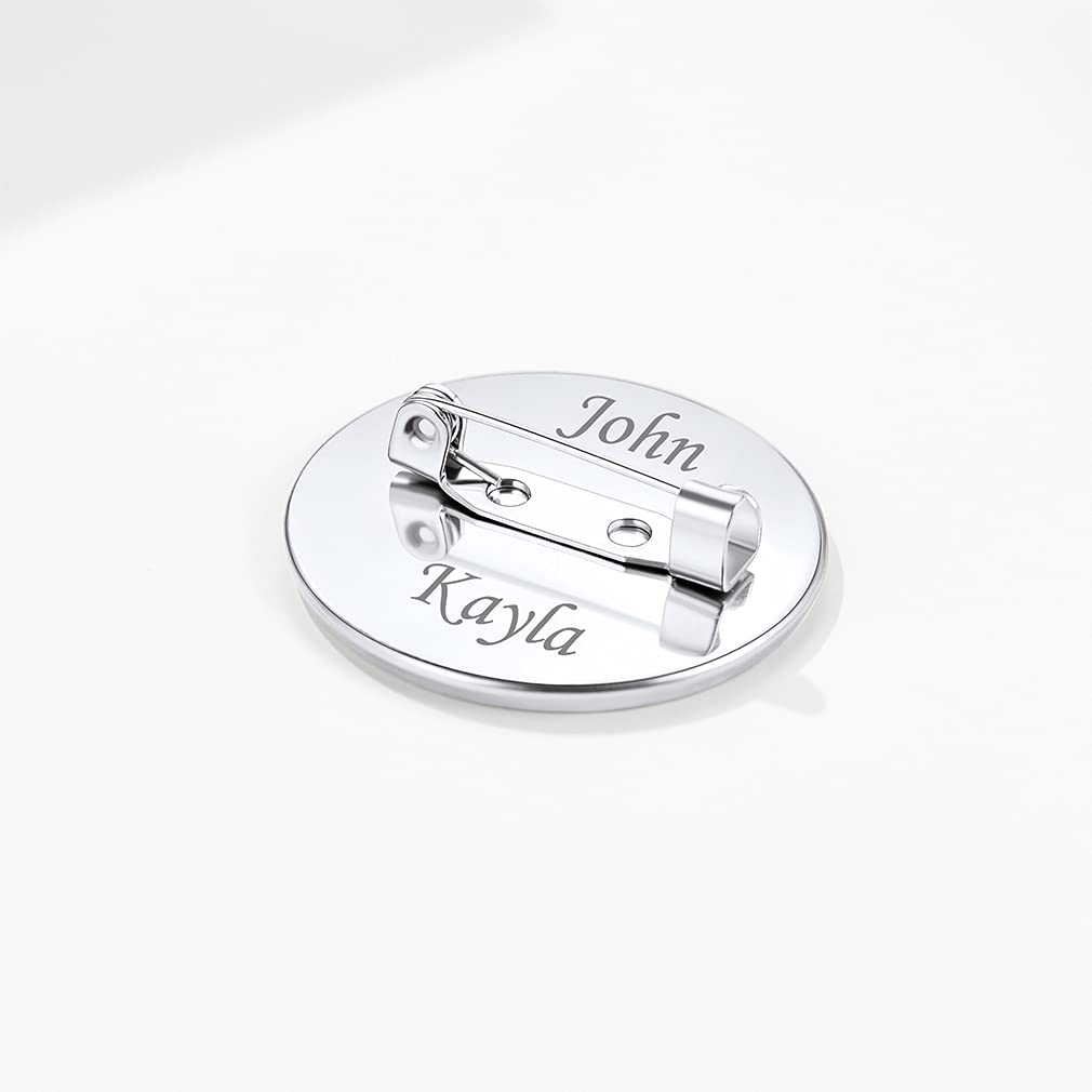 Custom4U Custom Photo Brooch Pin Memorial Wedding Collar Pins Personalized Picture Gift for Men Women Mother