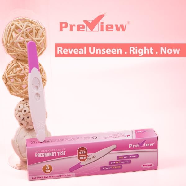 Preview Pregnancy Test Midstream Early Result 6 Pack - Extra Sensitive HCG Urine Test 10 MIU