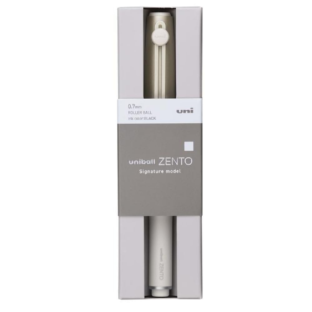 ZENTO Signature Model Ballpoint Pen Champagne Gold 0.7mm Ink Color Black UBZH07.25 With Original Stylus Ballpoint Touch Pen