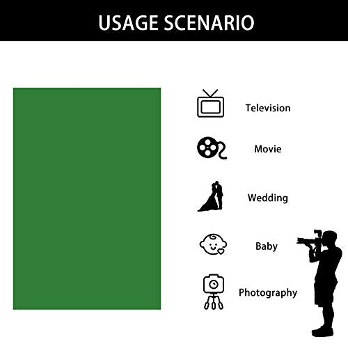 ISSUNTEX 6X9 ft Background Muslin Backdrop, Photo Studio, Collapsible High Density Screen for Video Photography and Television-Blue/Green - color: Blue/Green, size: 6X9 ft