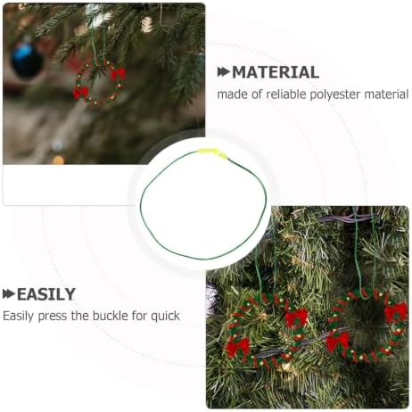 400pcs Christmas Ornament Hanging Ropes for Trees , Polyester Hooks