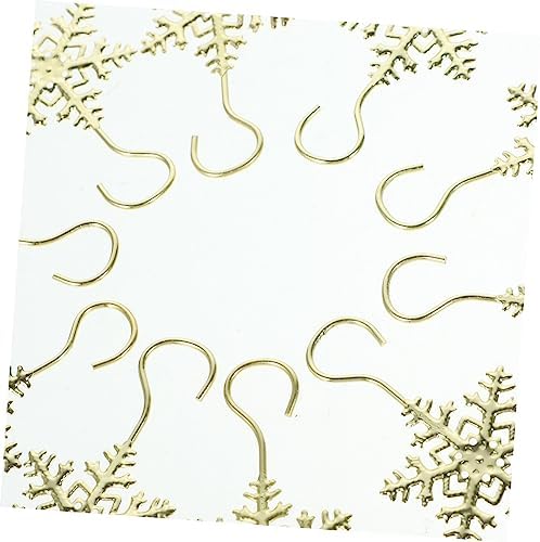 10pcs Christmas Snowflake Hooks Mantel Hangers for Stockings and Ornaments Punch Fireplace Decoration for Holiday Displays