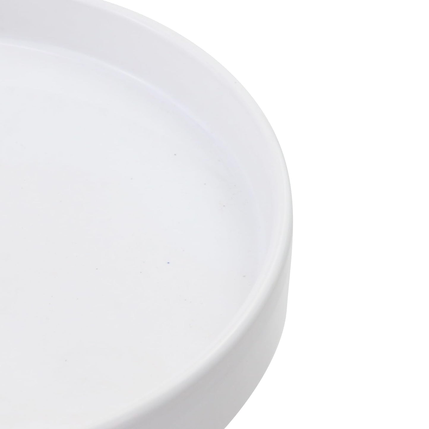 UTALIND 2pcs Ceramic Planter Saucers 6.5inch Round Plant Trays Pot Saucer for Living Room, White