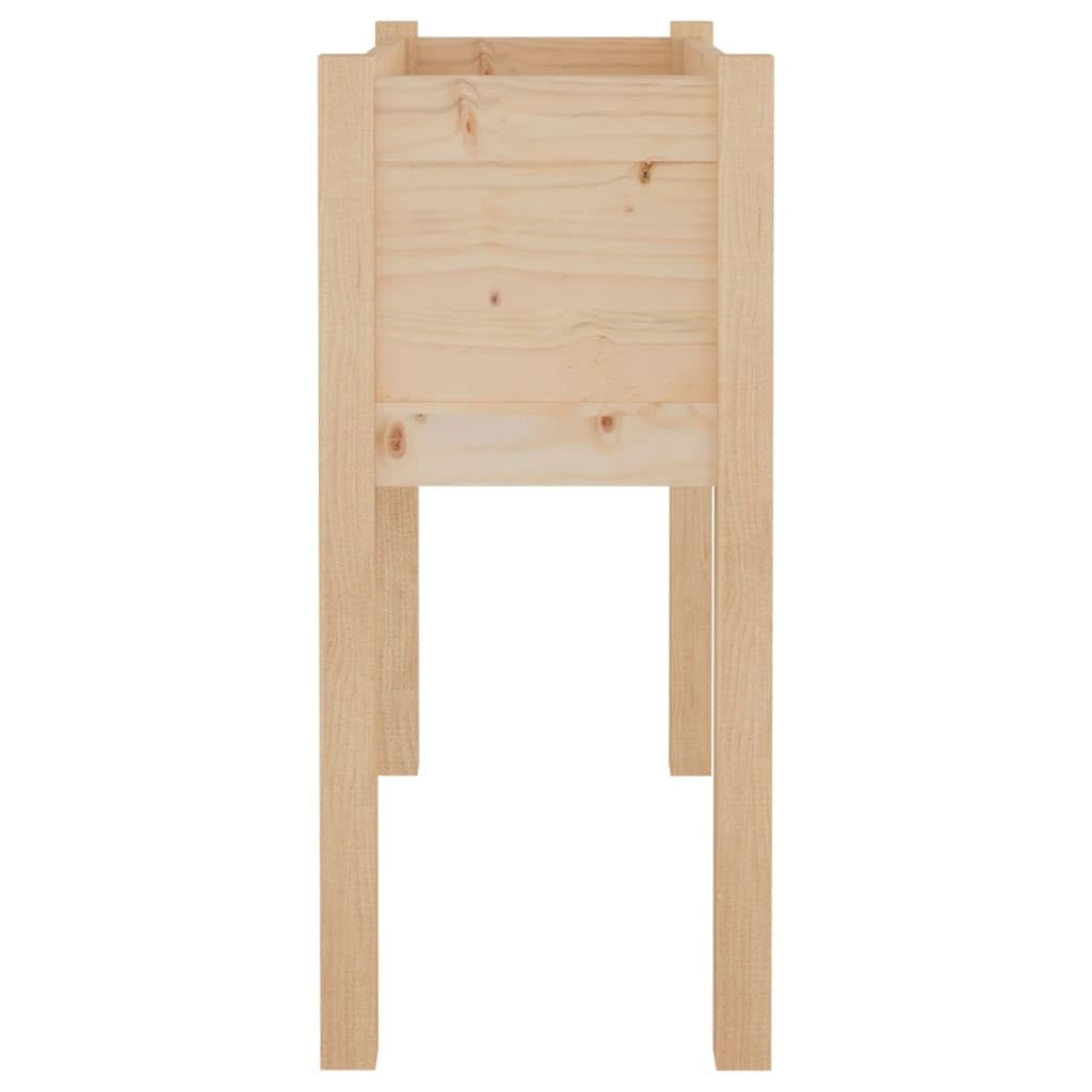 WXGTBKPR Solid Pine Wood Garden Planter Box, 27.6-Inch Square Outdoor Flower Bed for Patio, Deck, Balcony, Rustic Vegetable Container Stand