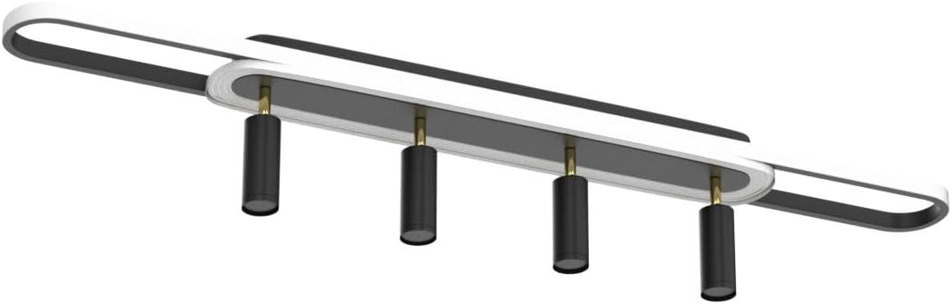 Modern LED Ceiling Light 6-Light track light Spotlight Frosted Black Geometric Ceiling Light Lighting Fixture Dimmable Remote Control Living Bedroom Kitchen Dining Room Fixture