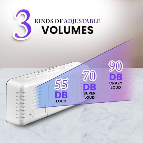 Small Digital Alarm Clock for Kids with Dimmable Backlight Volume Blue