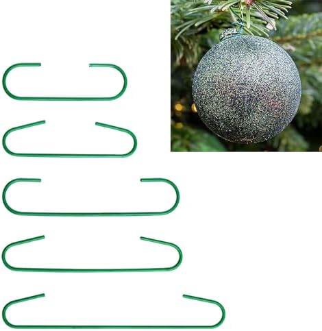 Mjaie 100pcs Christmas Ornament Hooks Metal C-Shaped Hook Holder Christmas Tree Ball Pendant Hanging Decoration for New Year Ornament Hooks