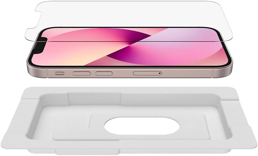 Belkin iPhone 13 Mini Screen Protector UltraGlass, AntiMicrobial-Treated, Easy Application Bubble Free with Included Guide Tray