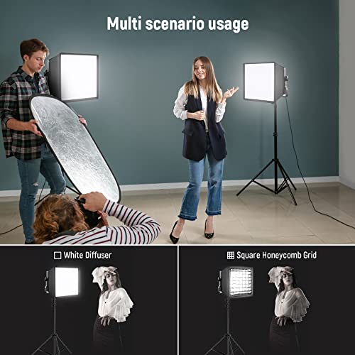 NEEWER 12.2"x11.4" Foldable Softbox Diffuser with Grid and Bag for NL660/SNL660/RGB660/RGB660 Pro/RGB660 PRO II LED Video Light Panel, Studio Photo Portrait Photography YouTube Video Soft Lighting - style: Softbox