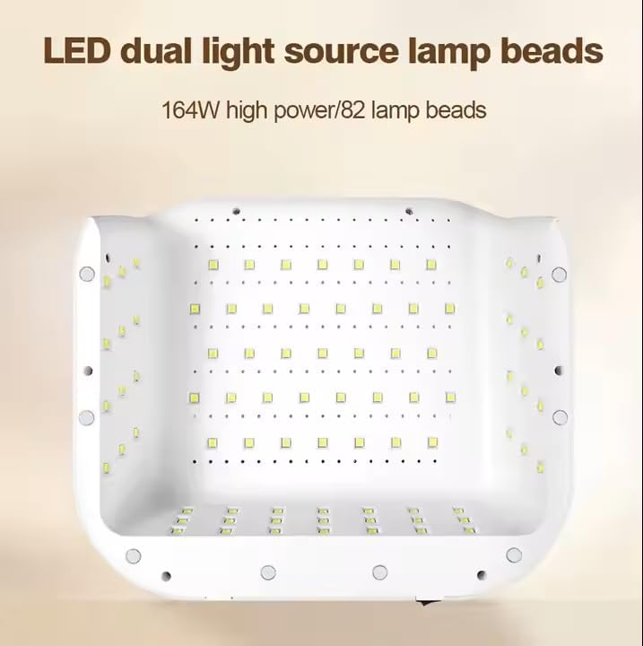 Sophie Arts Super Strong LED/UV Nail Lamp, 82 LED Beads, 12-Hour Battery Life, Fast Dry for UV Gel, Acrylic and Builder Gel (Black)