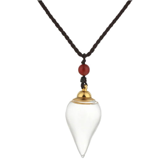 925 Sterling Silver Blood Vial Necklace For Women and Men - Glass Pendant Perfume Bottle Necklace - Water Container Jar Necklaces For Liquid Oil Diffuser Jewelry