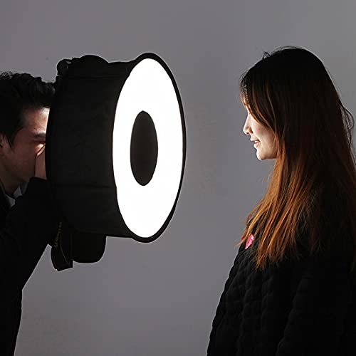 PULUZ Round Flash Softbox Diffuser 18inches / 45cm Portable Ring Flash Diffuser Soft Box for Speedlight Macro Portrait Shooting Photography Studio Light Modifier - size: 18"/45cm