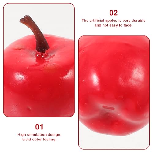 20Pcs Mini Model Realistic Simulation Artificial Fruit Decor for Home Party and Photography Props Lifelike Faux Ornament for Desktop Display