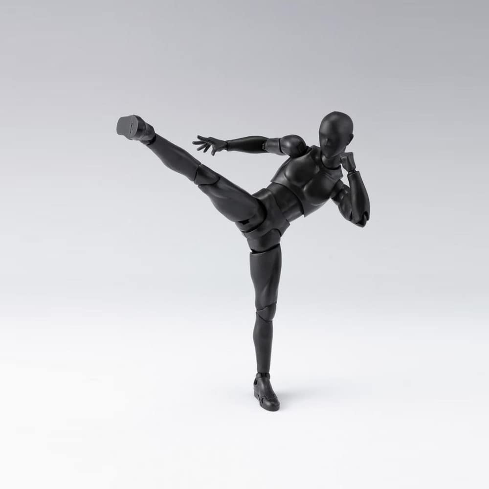 Artists Manikin Art Mannequin Figures Supplies Drawing Tools,Small Drawing Figure Model for Sketching,Painting,Action Figure Set(Black,Male)