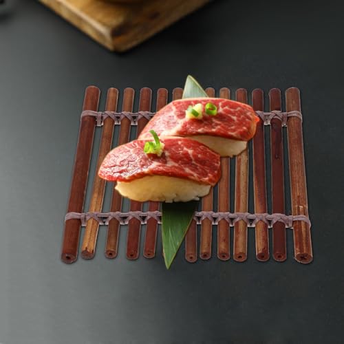 SECFOU Japanese Sushi Plate Decor 13x13cm, Unique Sashimi Serving Tray for Japanese Cuisine Presentation and Food Photography