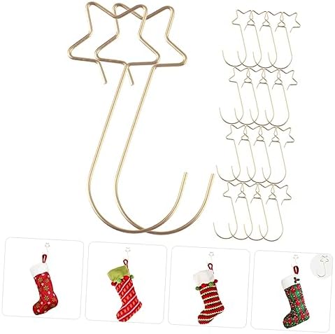 Christmas Star Hook Metal Wire Hooks for Xmas Tree Ornaments Decorative Hanger for Baubles