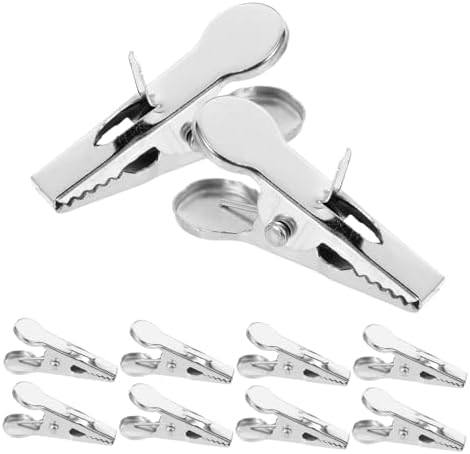 100pcs Christmas Ornament Clips: Iron Mini Alligator Clips for Christmas Flowers - Fish Mouth Clamps for Wreath Tree Decorations Holiday DIY Crafts
