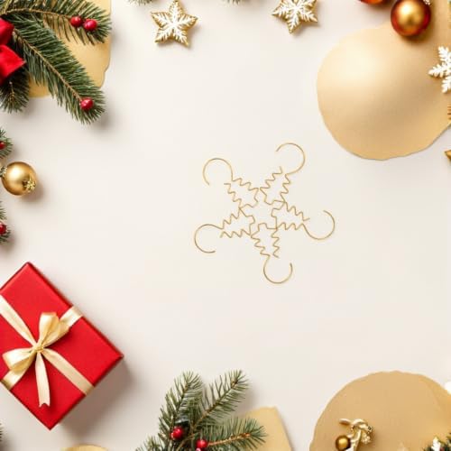 Abaodam 100pcs Gold Metal Wire Ornament Hooks for Mini Decorations