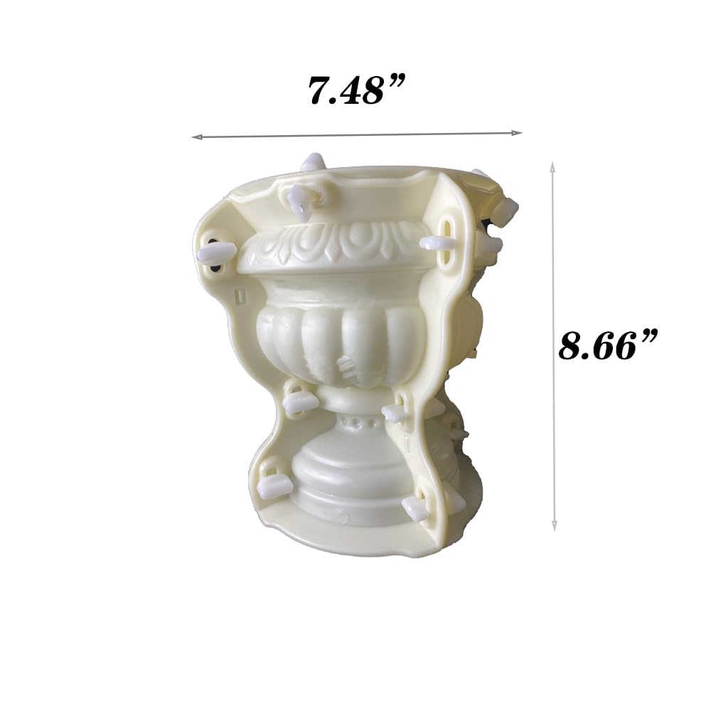 EAIVENY Concrete Planter Mold - Large Flower Pot Mold for Garden Decoration, 7.48 * 7.48 * 8.66 Inch