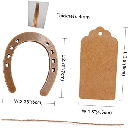 MAGICLULU 8pcs Vintage Horseshoe Hanging Decor Sculpture for Indoor and Outdoor Decoration Retro Wedding Favor and Home Art Ornament