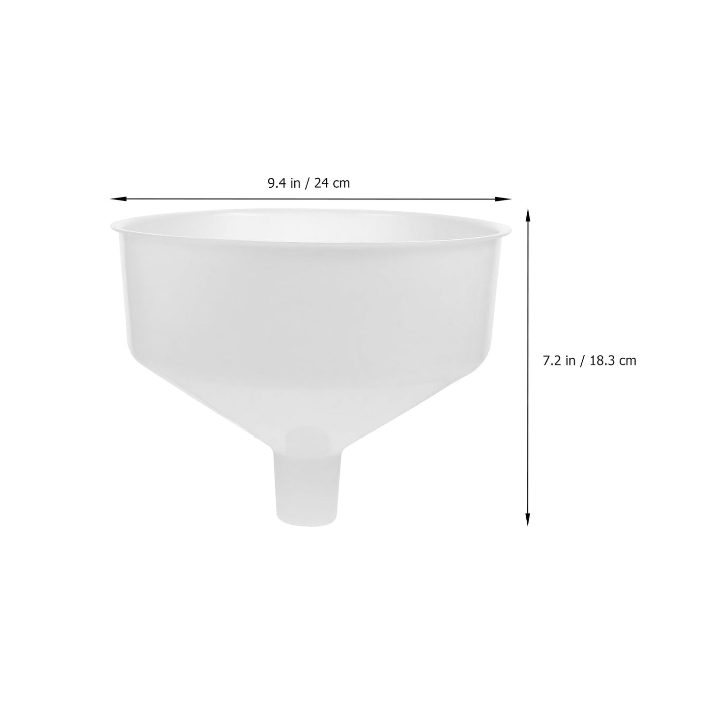 DOITOOL Kitchen Funnel Large Plastic Funnels Wide Mouth for Transferring of Liquid Fluid Dry Ingredients and Powder, Wide Mouth Diameter 9.45 in