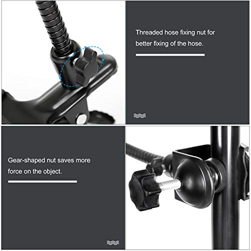 Photo Studio Light Stand Background Holder U+C-Type Heavy Duty Clamp Clip with Flexible Long Arms Gooseneck,Reflector Camera Mounting Devices Accessories