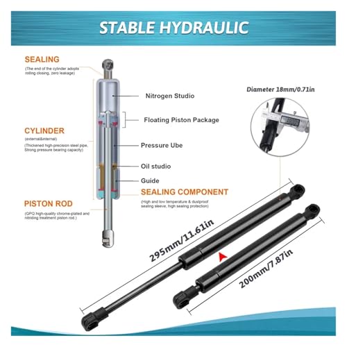 2Pcs/Set Car Styling Front Hood Lift Support Struts Shock Gas Springs Prop Rod Car Accessories Compatible with BMW X5 E53 2000-2006