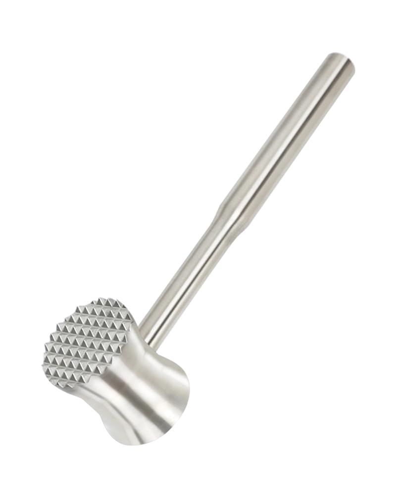 Brigii Meat Tenderizer Tool, 304 Stainless Steel Meat Mallet, 0.8lb Heavy Duty, 2 in 1 Meat Pounder for Beef, Steak, Chicken, Lamb, Dishwasher Safe