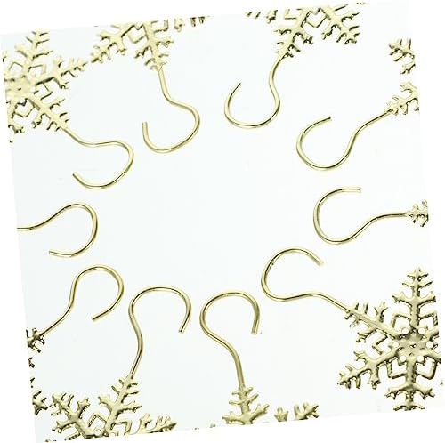 10pcs Christmas Snowflake Hooks for Mantel Stocking Holders for Fireplace for Hanging Ornaments Lights Wreaths and Holiday Decorations