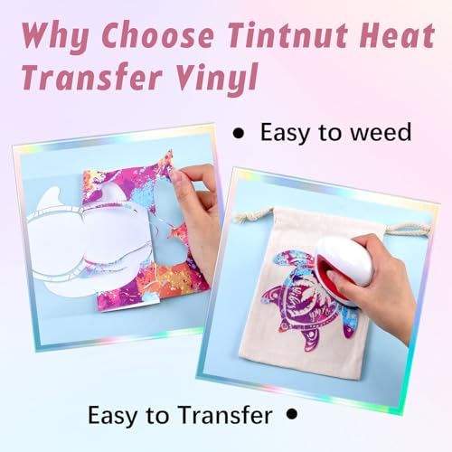 Tintnut Dark Red Splash Heat Transfer Vinyl - 6 Sheets 10"x12"Watercolor HTV Patterned HTV Iron On Vinyl for T-Shirts Hats Clothes - color: Dark Red-6pcs