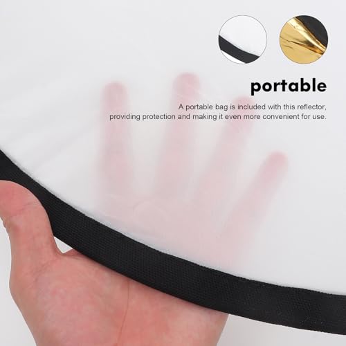 Cabilock 5-in-1 Folding Light Reflector 60cm Portable Photography Reflective Board with Carrying Bag for Studio and Outdoor Photo Lighting Accessories