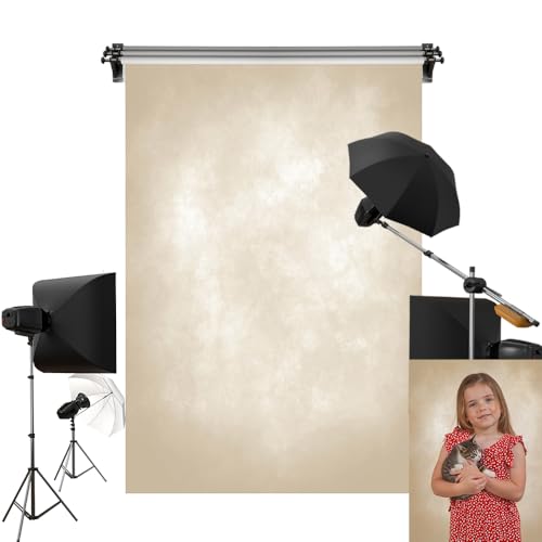 Kate 6.5x6.5ft/2x2m Light Yellow Backdrop Cream Abstract Texture Portrait Photography Background Photo Studio Props - color: Beige, size: 6.5x6.5ft