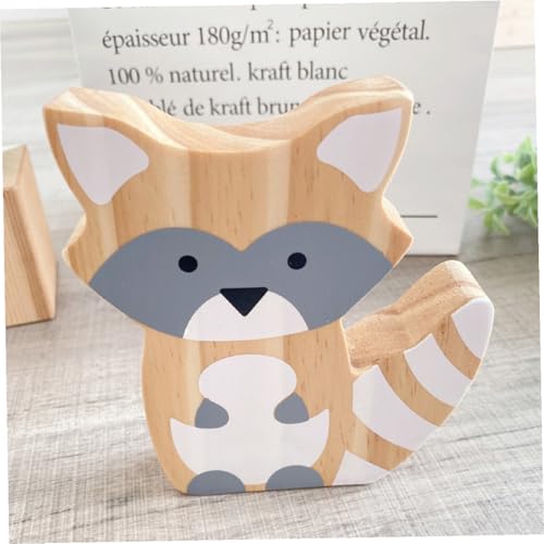 Wooden Fox Figurine Table Decor Neutral-Tone Fox Ornament Home Decoration Accent for Room Photo Prop Desktop Adornment Collectible