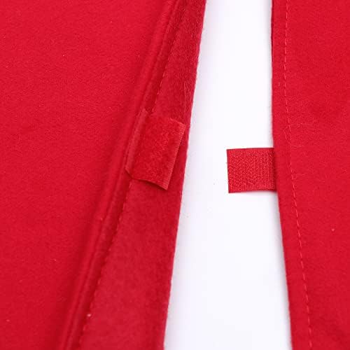 36 Inch Christmas Tree Skirt Red Small Plush Xmas Tree Mat with Merry Christmas Patterns Soft Thick Holiday Decor for Home Party