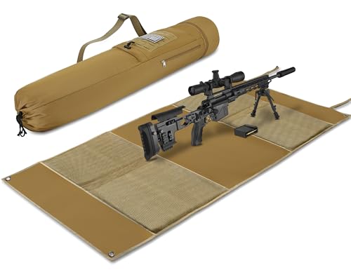 Shooting Mat with Tactical Water Resistant Carrying Bag, Extra Large Prone Padded Portable Roll Up Shooting Mats