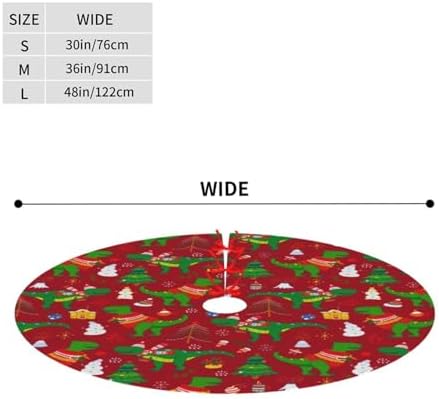 Cute Christmas Dinosaur Christmas Tree Skirt 36 Inches Animal Tree Skirt Xmas Tree Mat Holiday Party Supplies Christmas Tree Decorations