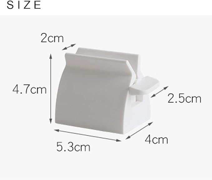 Toothpaste Roller Squeezer Set of 2 Rolling Tube Toothpaste Holder Stand Bathroom Organizer (White) (2Pack-White)